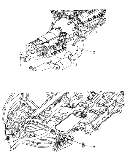 2006 Jeep Grand Cherokee Exhaust Muffler And Tailpipe Diagram for 52124038AF