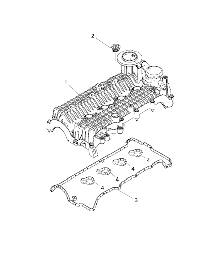 2019 Jeep Renegade Cylinder Head Diagram for 68439134AA