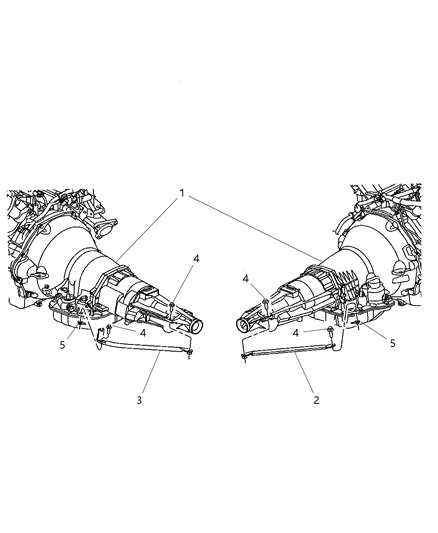 2006 Dodge Ram 1500 Transmission Extension Braces Diagram