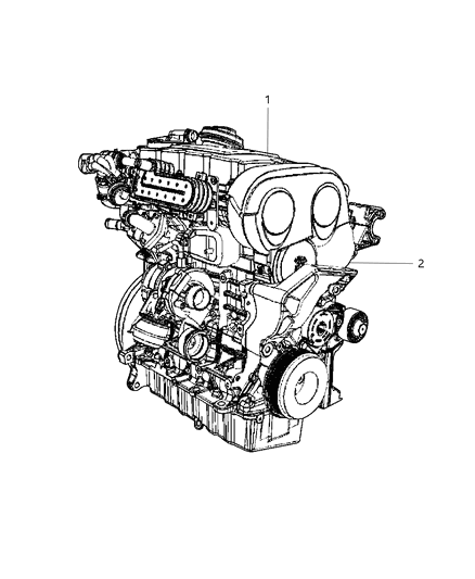 2008 Dodge Avenger Engine Assembly & Identification Diagram 2