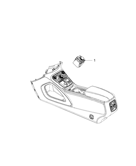 2017 Chrysler 200 Gearshift Controls Diagram 1