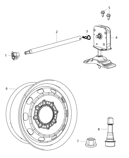 2014 Ram 2500 Spare Tire Stowage Diagram