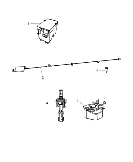 2009 Chrysler Aspen Module-Control Module Diagram for 68018274AF