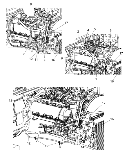 2005 Jeep Grand Cherokee Accumulator, Condenser & Lines Diagram 1