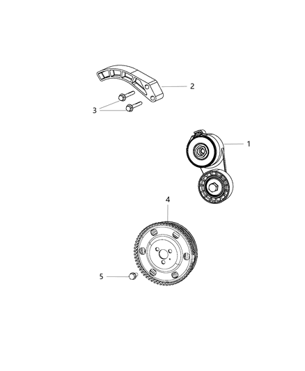 2016 Jeep Renegade Shield-Accessory Drive Diagram for 68081715AA
