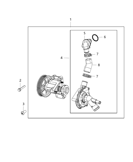 2017 Jeep Renegade Water Pump & Related Parts Diagram 1