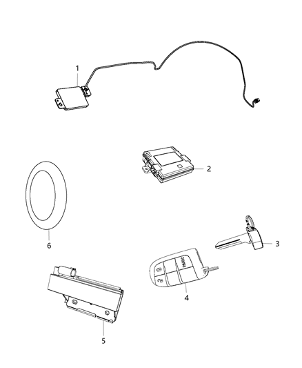 2014 Jeep Grand Cherokee Antenna-Remote Start And KEYLESS En Diagram for 68185768AC