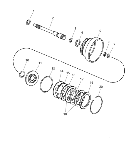 1998 Chrysler Town & Country Clutch & Input Shaft Diagram 2