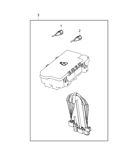 2020 Ram 3500 Cab Chassis Center, Power Distribution Diagram 1