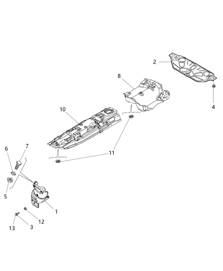2015 Jeep Renegade Shield-Exhaust Diagram for 68246562AA