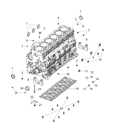 2020 Ram 3500 Cab Chassis Cylinder Block And Hardware Diagram 2