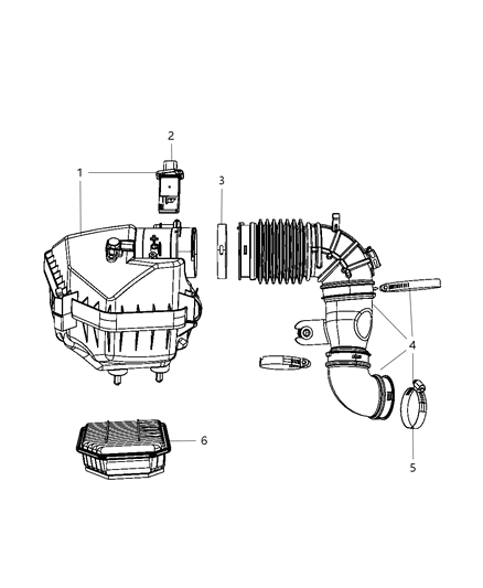 2011 Jeep Liberty Air Cleaner Diagram 1