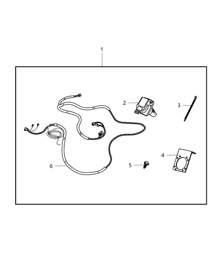 2009 Jeep Wrangler Wiring Kit-Trailer Tow - 7 Way Diagram for 82210214