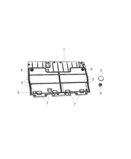 2018 Dodge Grand Caravan Load Floor, Stow-N-Go Bench Diagram