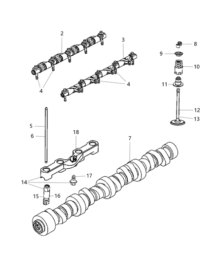 2006 Chrysler 300 Camshaft & Valves Diagram 3