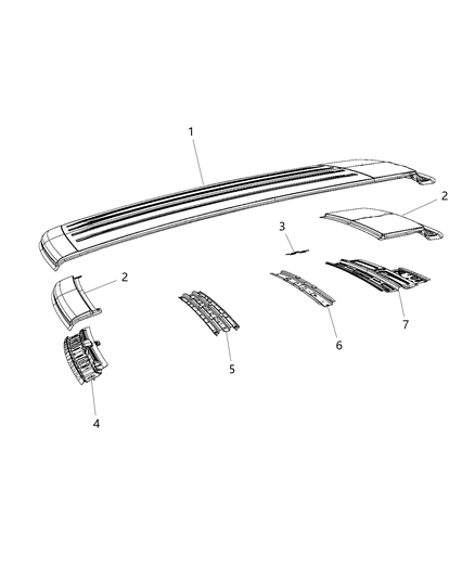 2020 Jeep Renegade Roof-Roof Diagram for 68263196AA