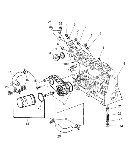 2004 Jeep Liberty Oil Cooler Diagram