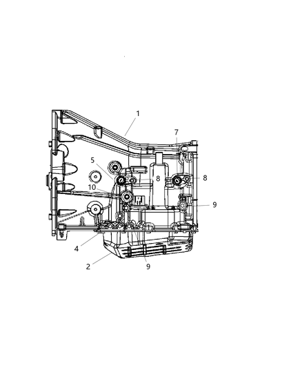 2006 Dodge Dakota Transmission Case Diagram 1