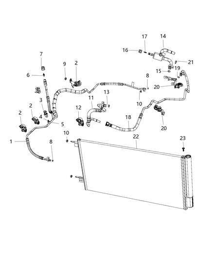 2018 Jeep Compass Line-A/C Suction Diagram for 68302447AA