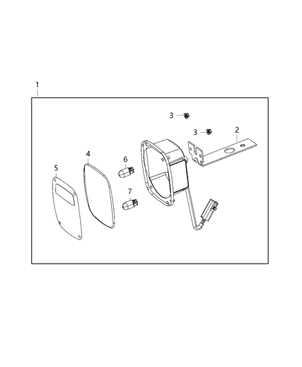 2019 Ram 2500 Bracket-Mounting Diagram for 5032688AD