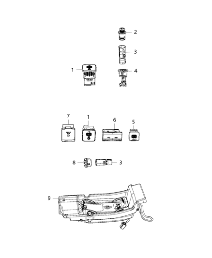 2019 Jeep Cherokee Media And Charging Centers Diagram