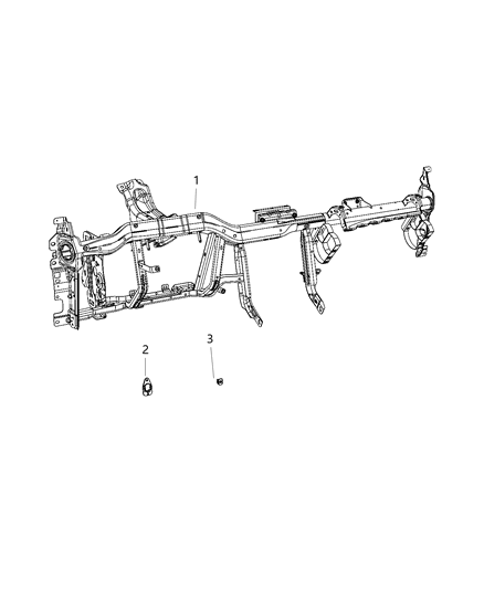 2020 Dodge Charger Instrument Panel Diagram for 68346615AB