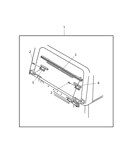 2000 Jeep Wrangler Mounting Kit - Tonneau Diagram