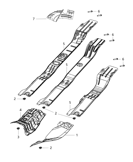 2012 Ram 3500 Pickup Exhaust System Heat Shield Diagram
