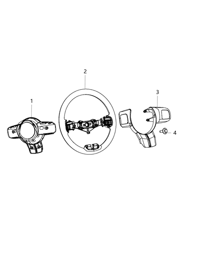 2015 Jeep Compass Cover-Steering Wheel Back Diagram for 1TT671DKAA