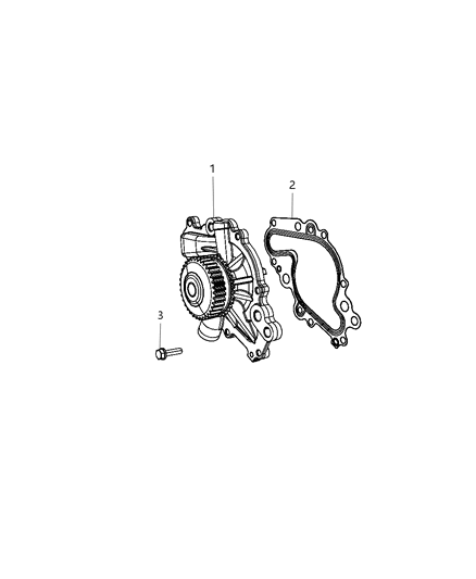 2008 Dodge Charger Water Pump & Related Parts Diagram 1