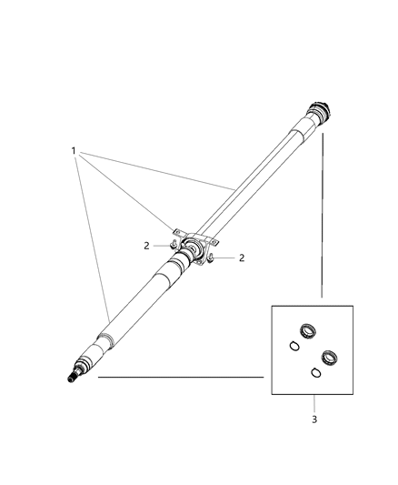 2020 Jeep Compass Drive Shaft, Rear Diagram