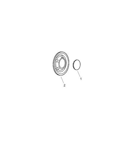 2002 Jeep Wrangler Wheel Center Cap Diagram for 5DY07TAEAB