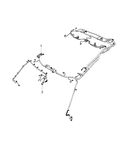 2019 Ram 1500 Header Diagram for 68360133AE