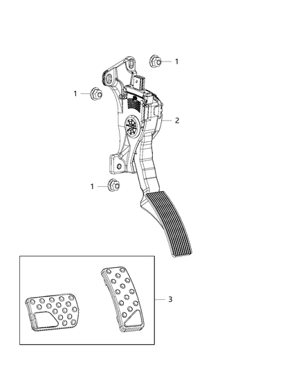 2021 Jeep Grand Cherokee Accelerator Pedal And Related Parts Diagram