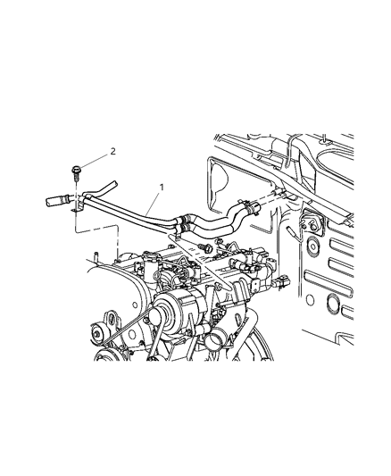 2003 Jeep Liberty Hose-Heater Supply Diagram for 55037704AA