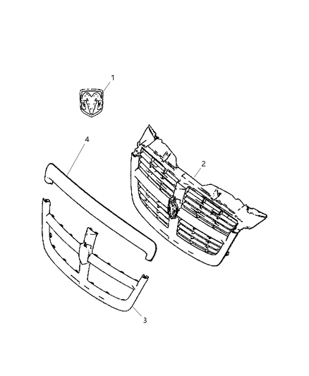 2008 Dodge Sprinter 3500 Grille Diagram