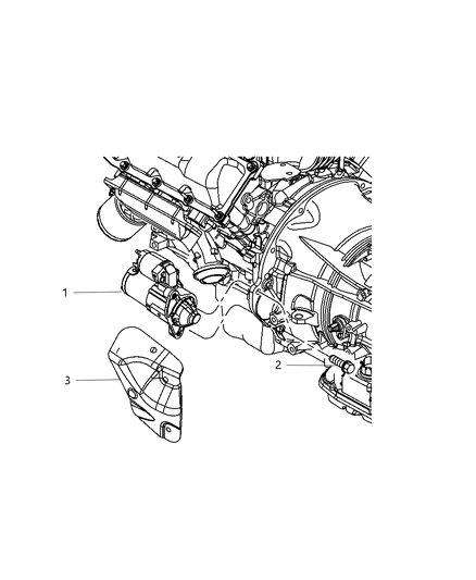 2012 Ram 2500 Starter & Related Parts Diagram 1