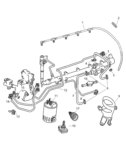 2003 Dodge Sprinter 3500 Hose Diagram for 5104004AA