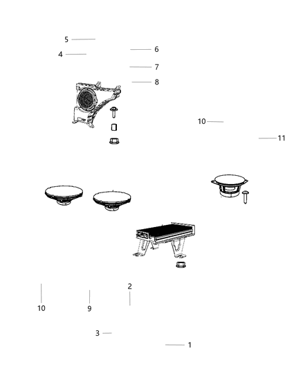 2020 Dodge Journey Speakers, Amplifier And Sub Woofer Diagram