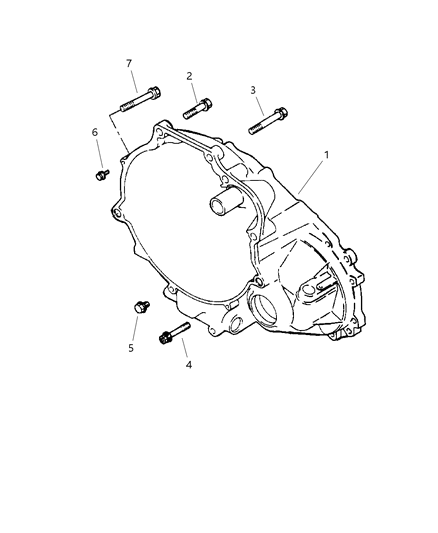 1997 Chrysler Sebring Coupe Housing - Clutch & Mounting Bolts Diagram