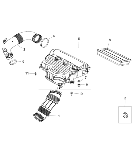 2019 Jeep Renegade Air Cleaner Diagram 2