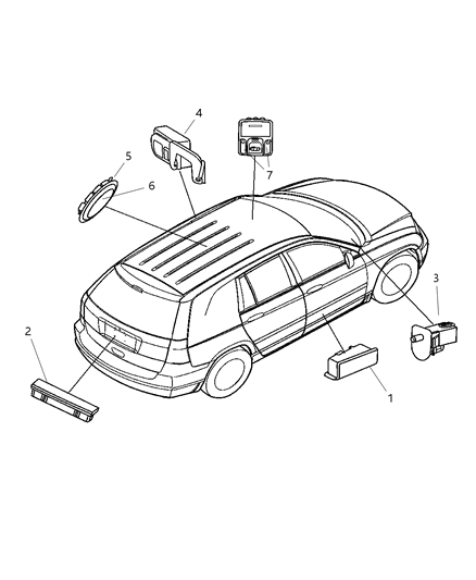 2005 Chrysler Pacifica Lamps Courtesy Diagram