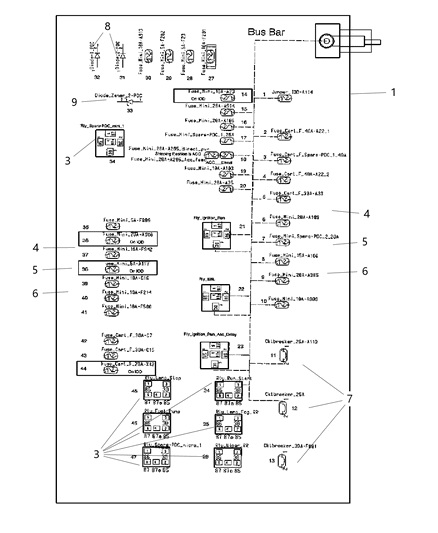 2008 Dodge Magnum Power Distribution Center Diagram 1