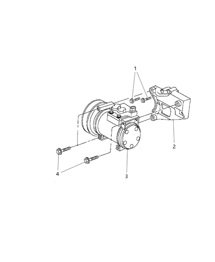 2003 Dodge Neon COMPRES0R-Air Conditioning Diagram for 5058030AA