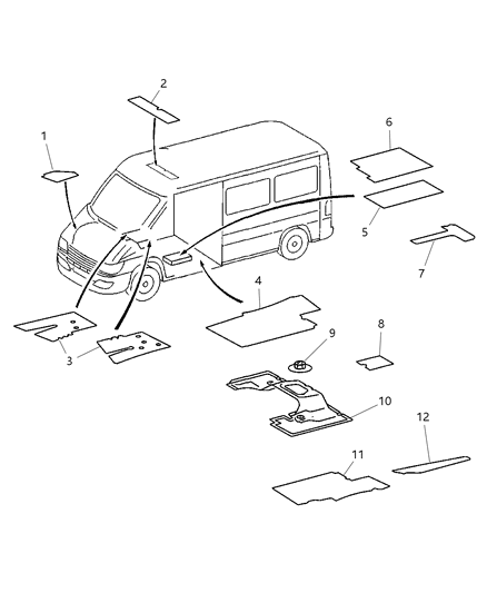 2004 Dodge Sprinter 2500 SILENCER-Floor Diagram for 5122476AA