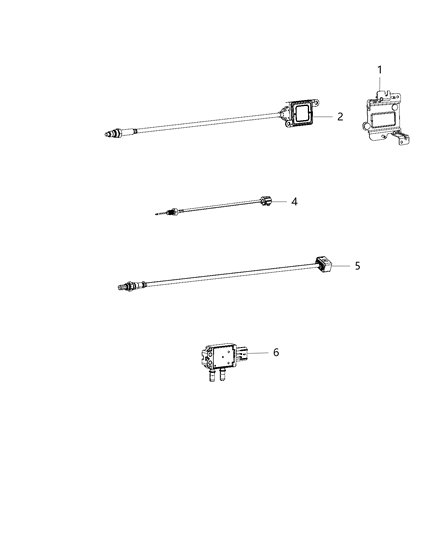 2015 Ram 3500 Nitrogen Oxide Sensor Diagram for 68197109AA