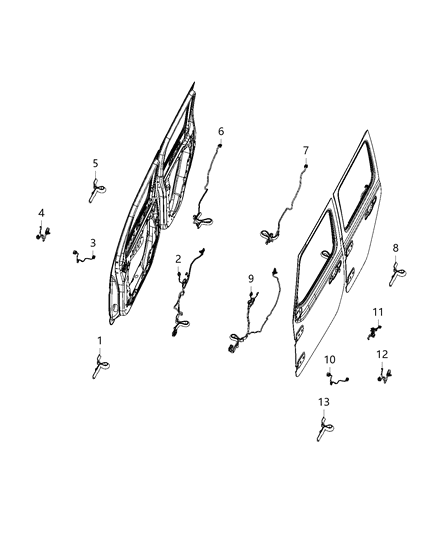 2021 Jeep Gladiator Wiring - Door & Liftgate Diagram