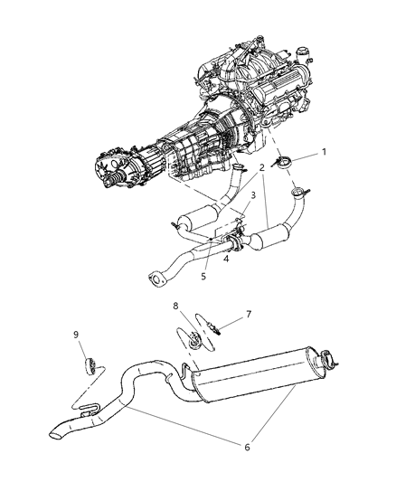 2004 Jeep Liberty Converter-Exhaust Diagram for 52128599AG