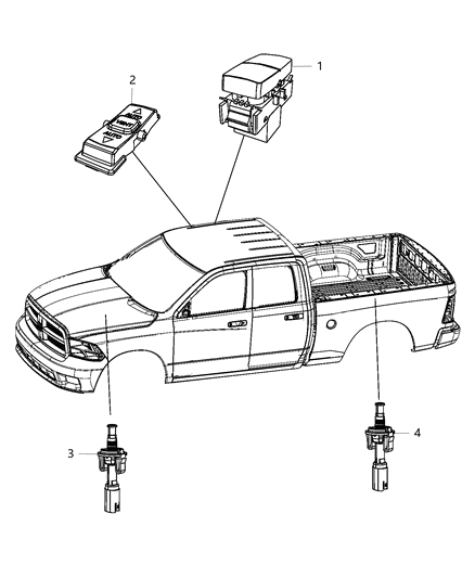 2013 Ram 1500 Switches Body Diagram