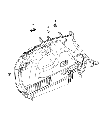 2019 Jeep Cherokee Switches, Lamp & Liftgate Diagram